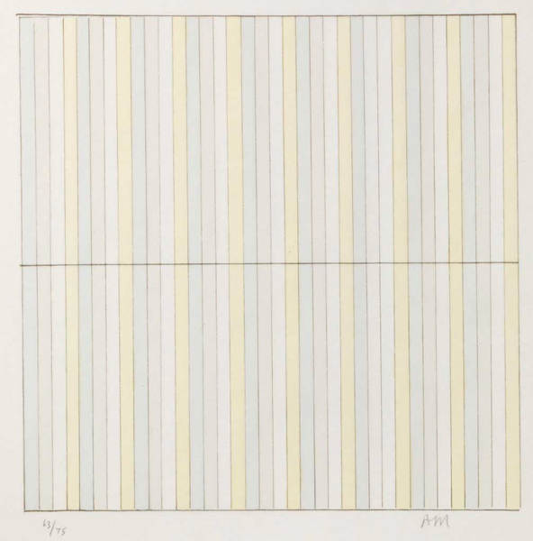 Agnes Martin painting