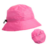 Pink packable summer rain hat