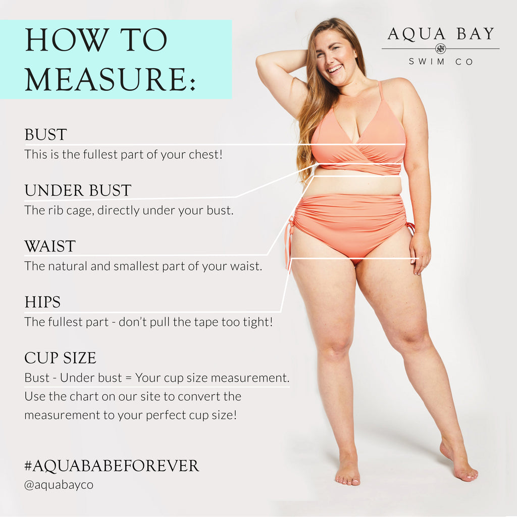 How to measure to get the perfect fit for your bathing suit, plus size swimwear canada, bikinis canada, d cup swimwear