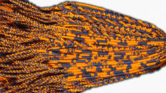 Round Custom Bracelets - (BN) - Navy Blue, Orange