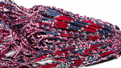 Round Custom Bracelets - (BN) - Navy Blue, Dark Red, White