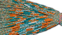 Round Custom Bracelets - (BT) - Teal, Yellow-Orange, White
