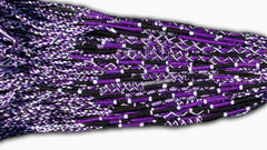 Round Custom Bracelets - (PU) - Purple, Black, White