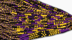 Round Custom Bracelets - (PU) - Purple, Gold, Black