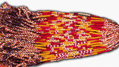 Round Custom Bracelets - (RD) - Dark Red, Antique Gold, White