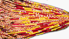 Round Custom Bracelets - (RD) - Dark Red, Gold, White