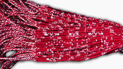 Round Custom Bracelets - (RD) - Dark Red, White