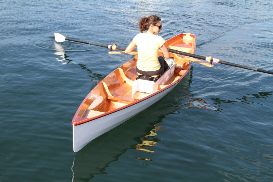 Classic Wooden Oxford Wherry Rowboat Built From a Kit - Angus Rowboats