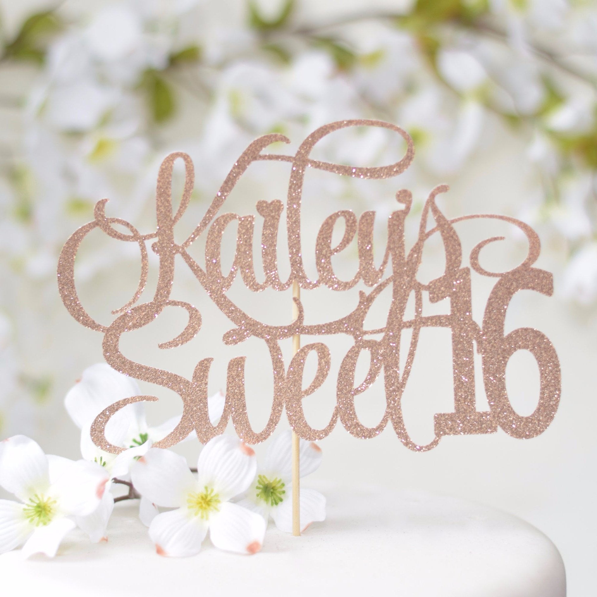 Download Personalized Sweet 16 Cake Topper Style 1 - Sugar Crush Co.