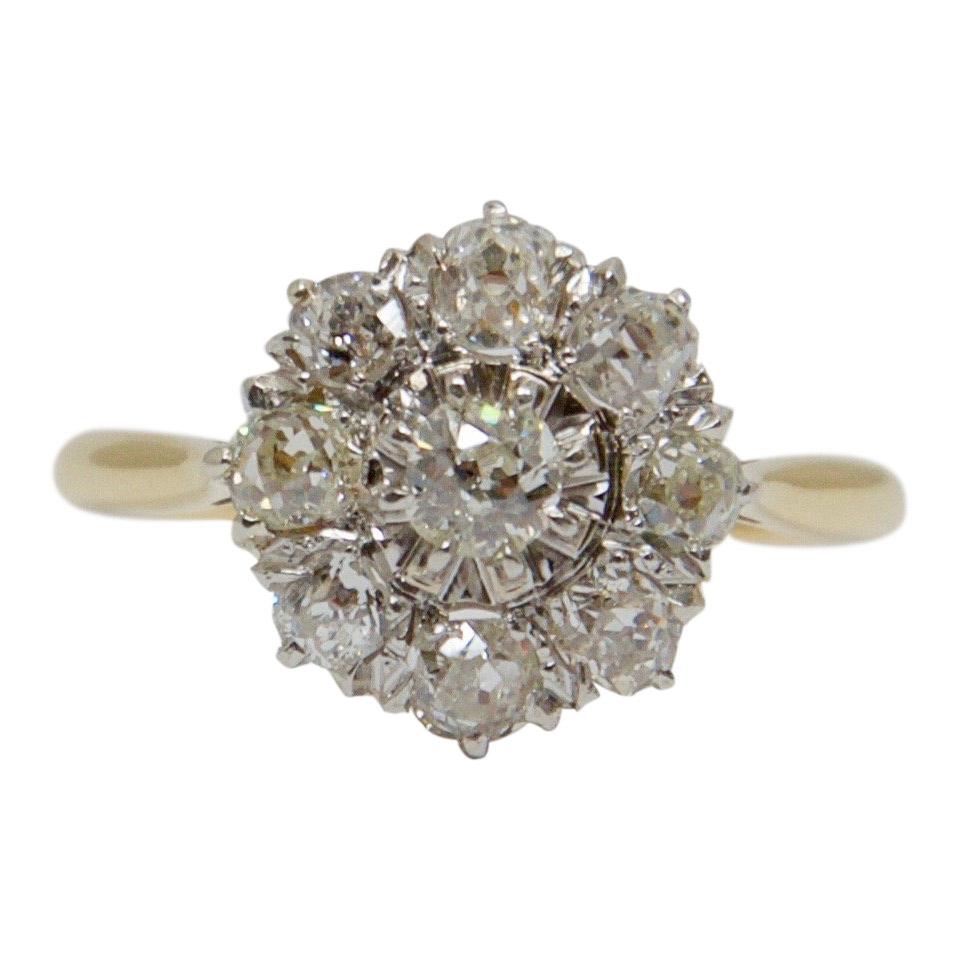 Antique Diamond Cluster Ring– Oliver Jewellery