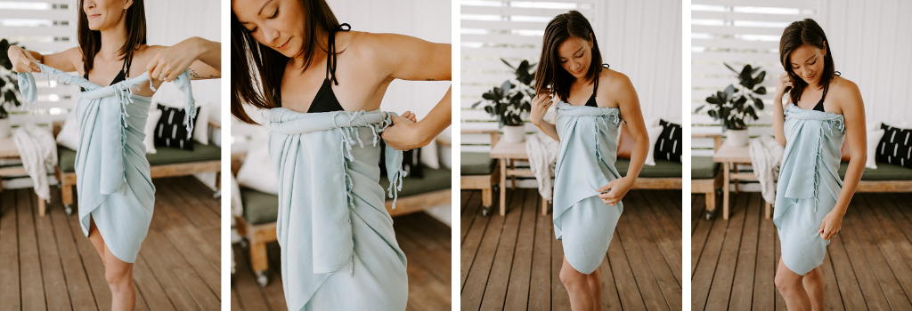 How to tie a sarong - Turkish towel tube dress