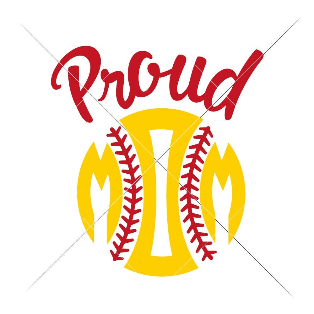 Download Proud Softball Mom svg png dxf eps | Chameleon Cuttables LLC