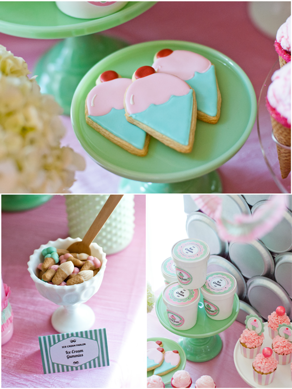 Ice Cream Parlor Birthday Party Printables Supplies