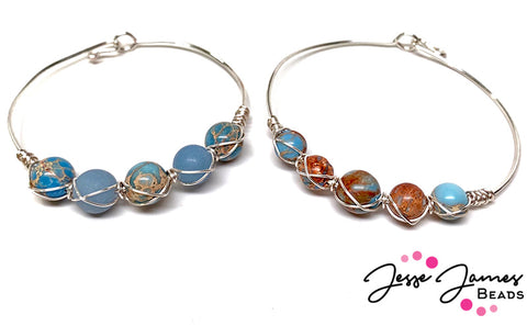Easy wire wrapped bangle tutorial