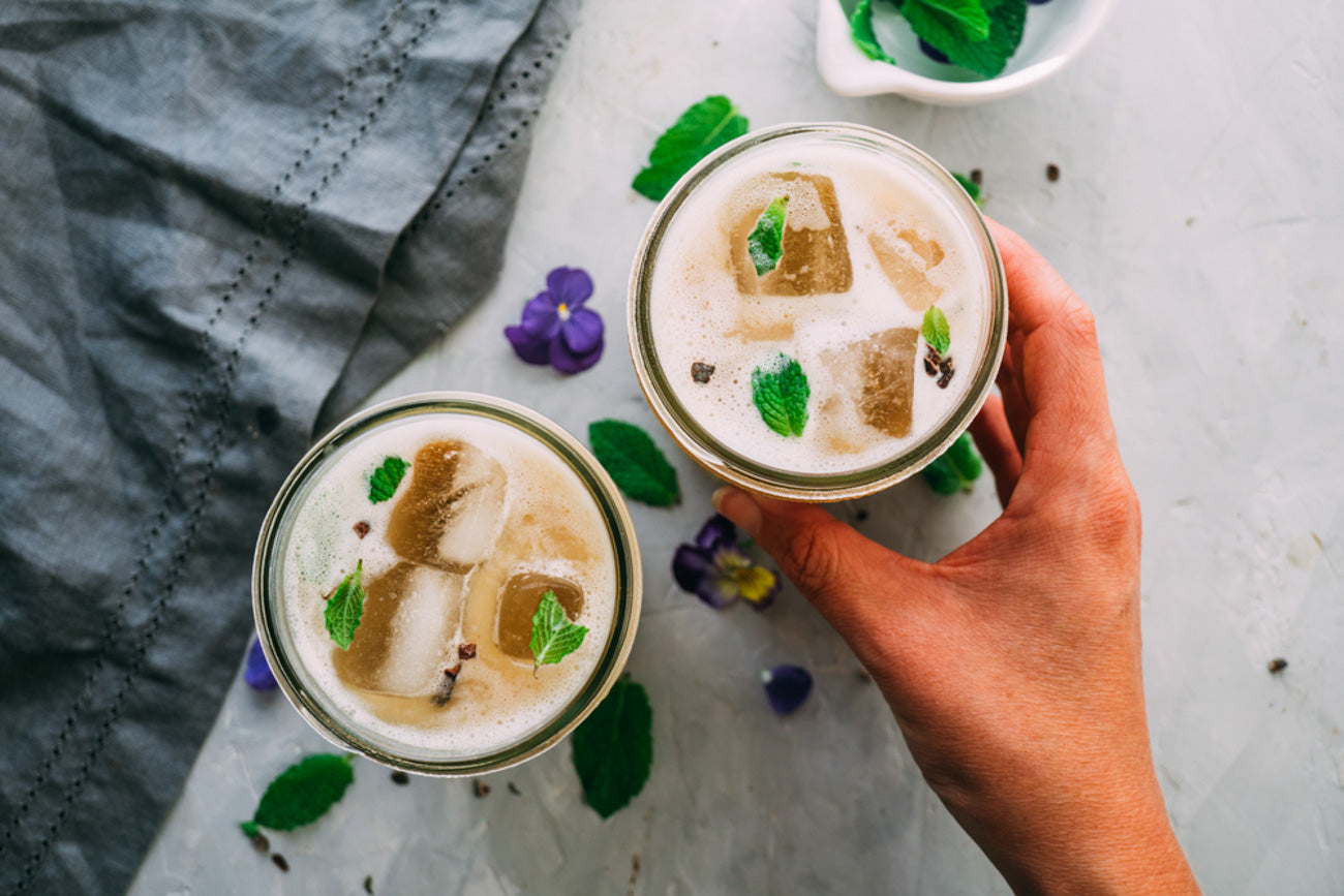 Chocolate Mint Iced Coffee with Adaptogens