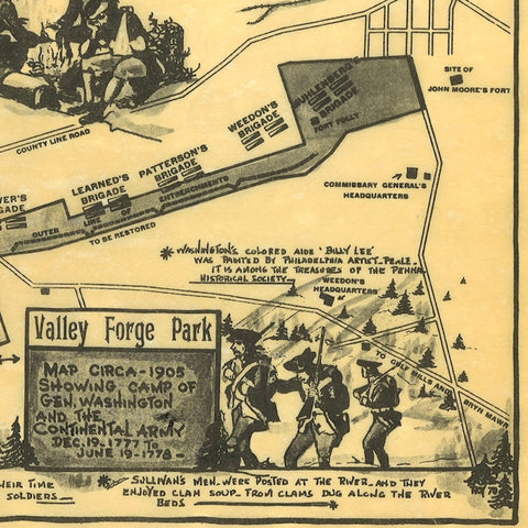 Valley Forge Park Map - Washington's Camp – store.ushistory.org