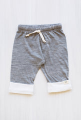 grey organic merino drawstring pants