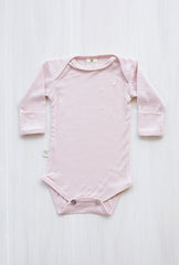 pink organic merino bodysuit