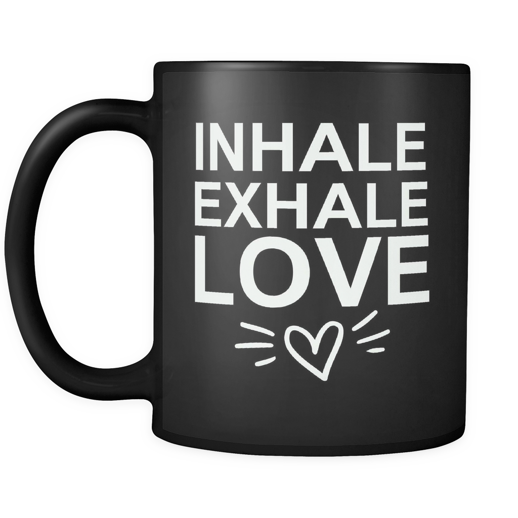 Inhale Exhale Love Mug Black – The Loving Thread