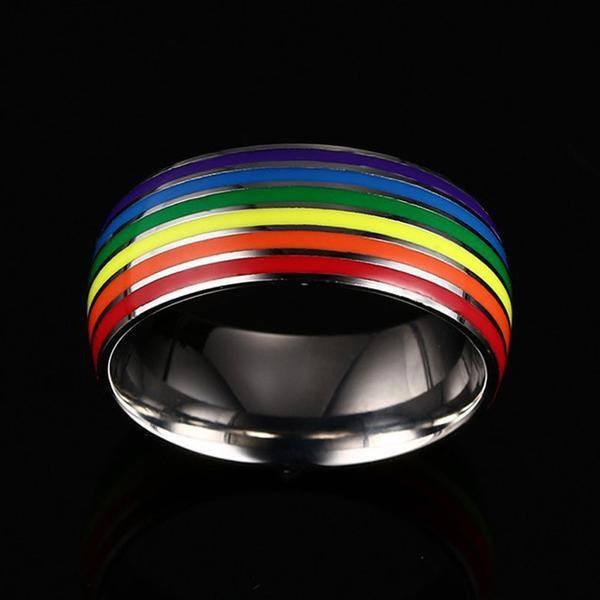 Lgbt Rainbow Ring Gay Rings Gaypridehub 5386