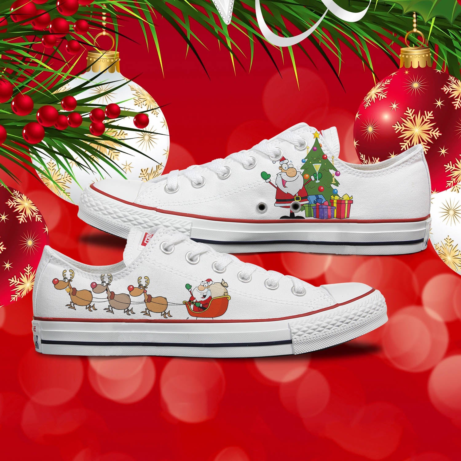 Christmas Converse Bump Shoes