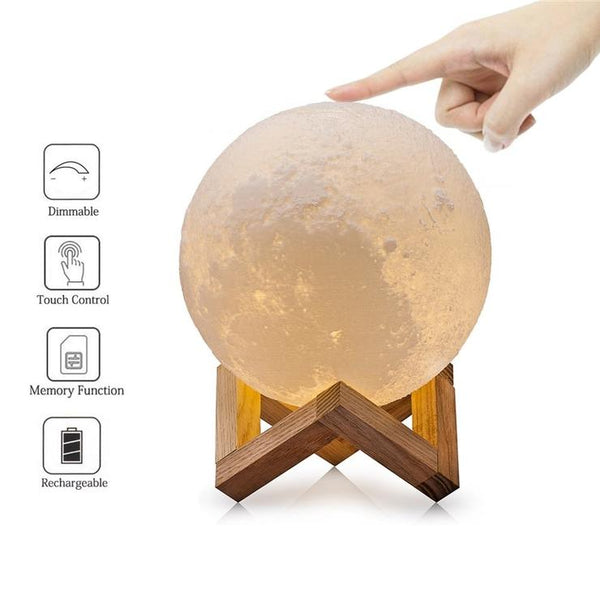 Night Light 3D Printing Moon Lamp