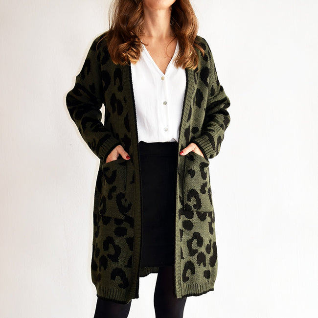 maxi chaqueta leopardo