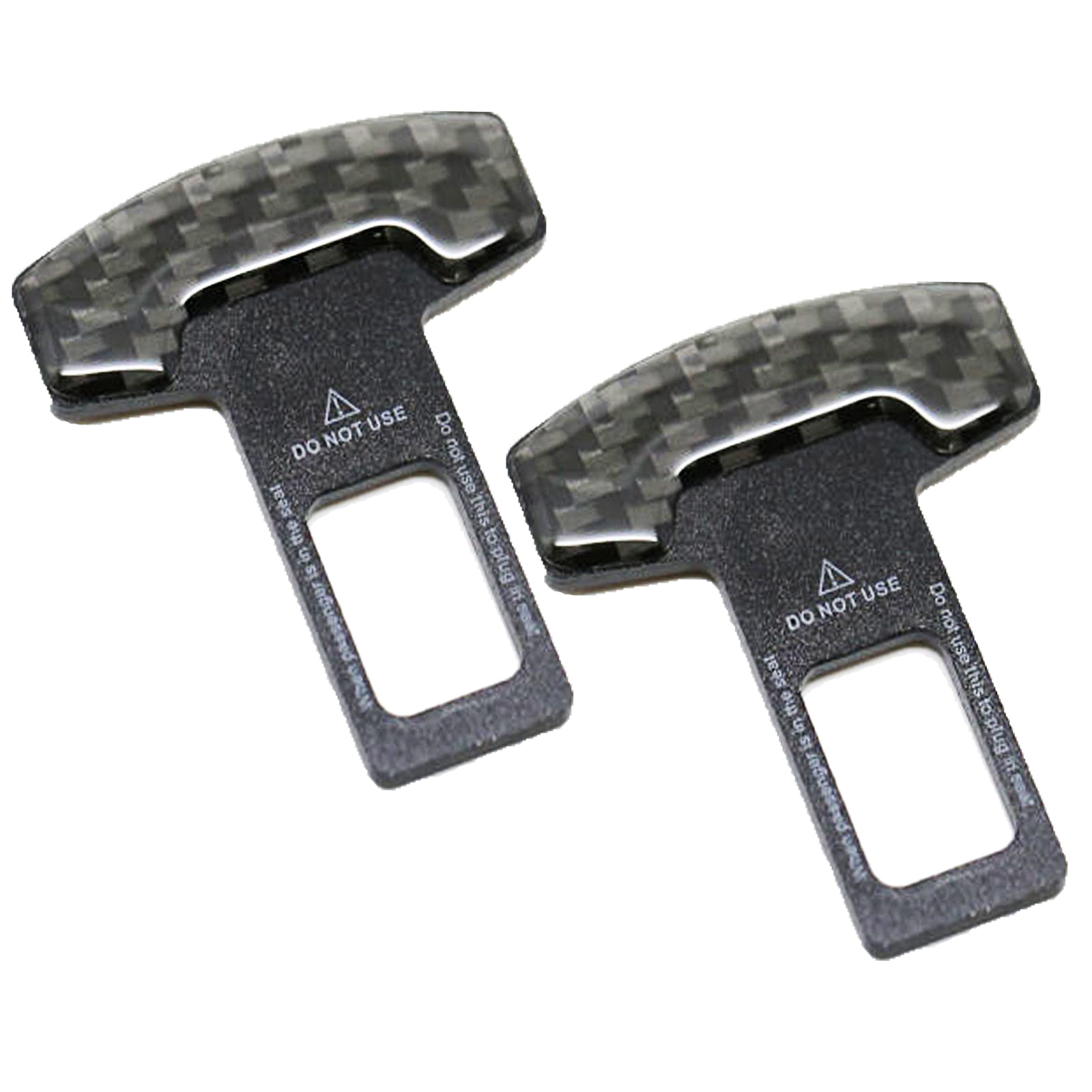 Universal Carbon Fiber Car Safety Seat Belt Buckle Alarm ...