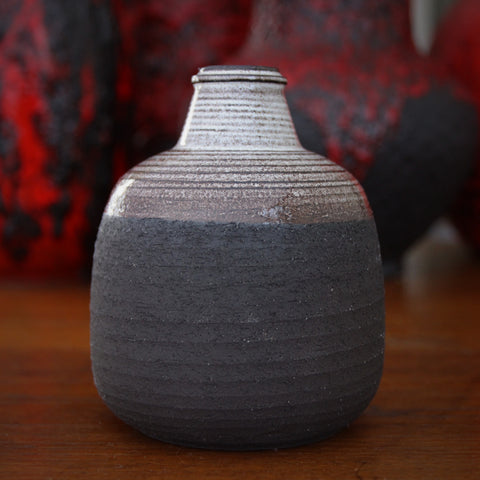 Per Studio Danish Modernist Hand-Thrown Stoneware Vase with Spiral Glazing (LEO Design)