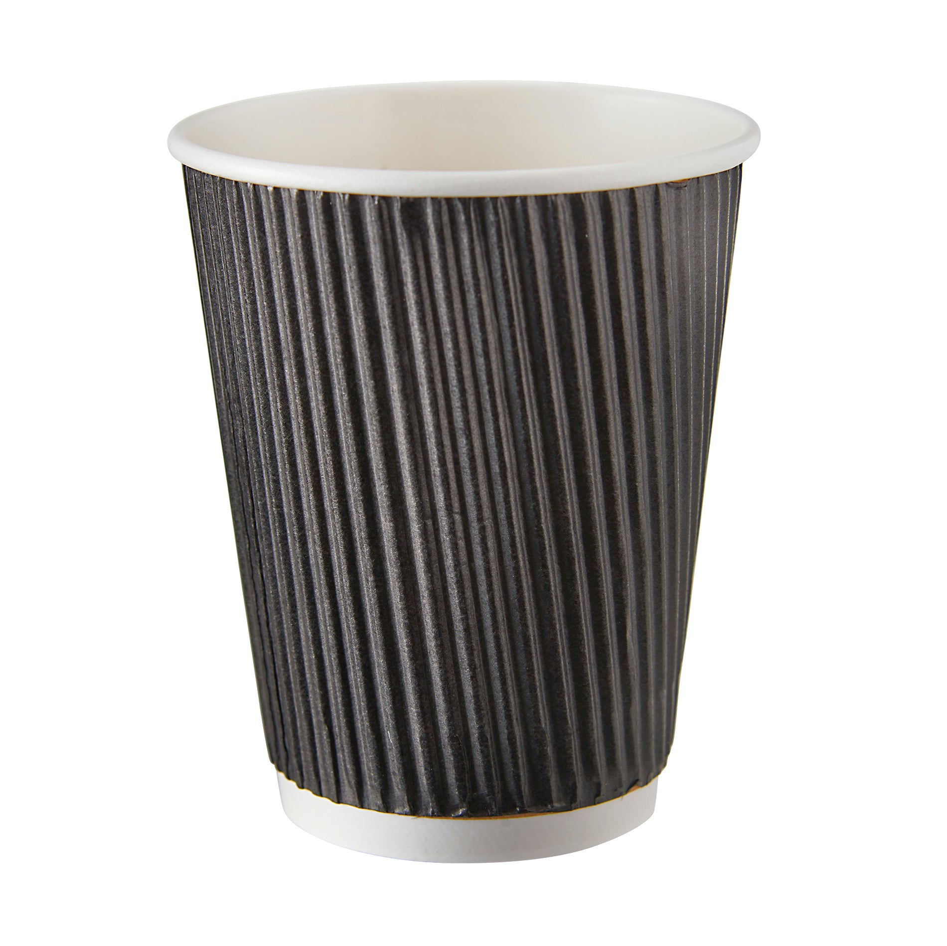 25 x 8oz Disposable Coffee Cups Kraft Black