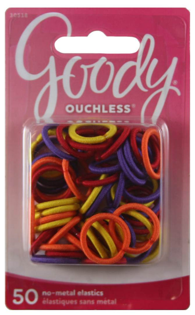 Goody Ouchless Braided Mini Elastics Bright - 50 Count -KeepHairUp.com