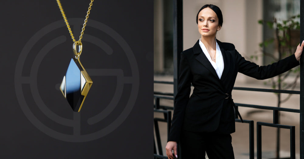 Magic Quad reversible necklace with Onyx gemstone