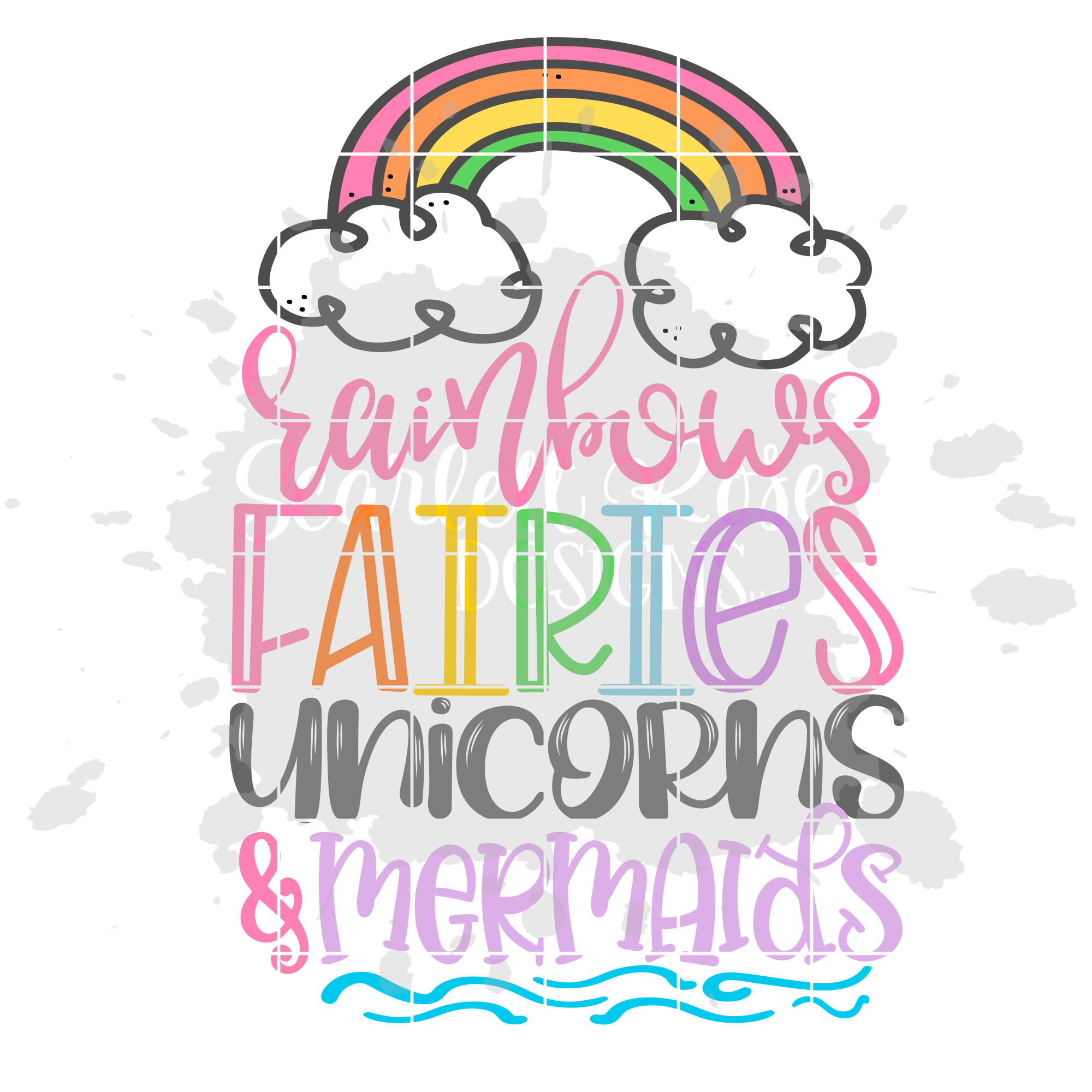 Download Rainbows Fairies Unicorns and Mermaids SVG cut file ...