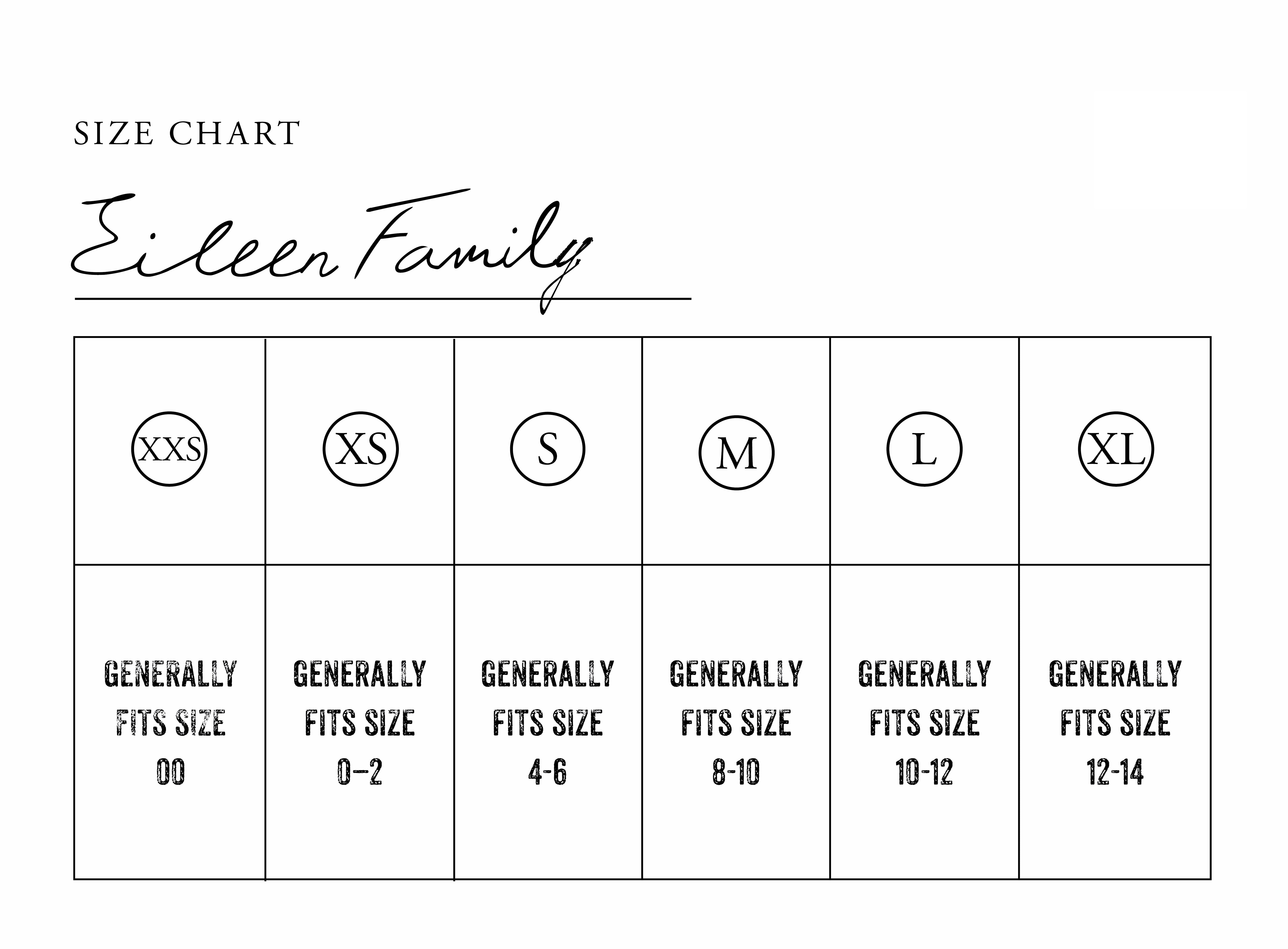 Eileen Fisher Size Chart