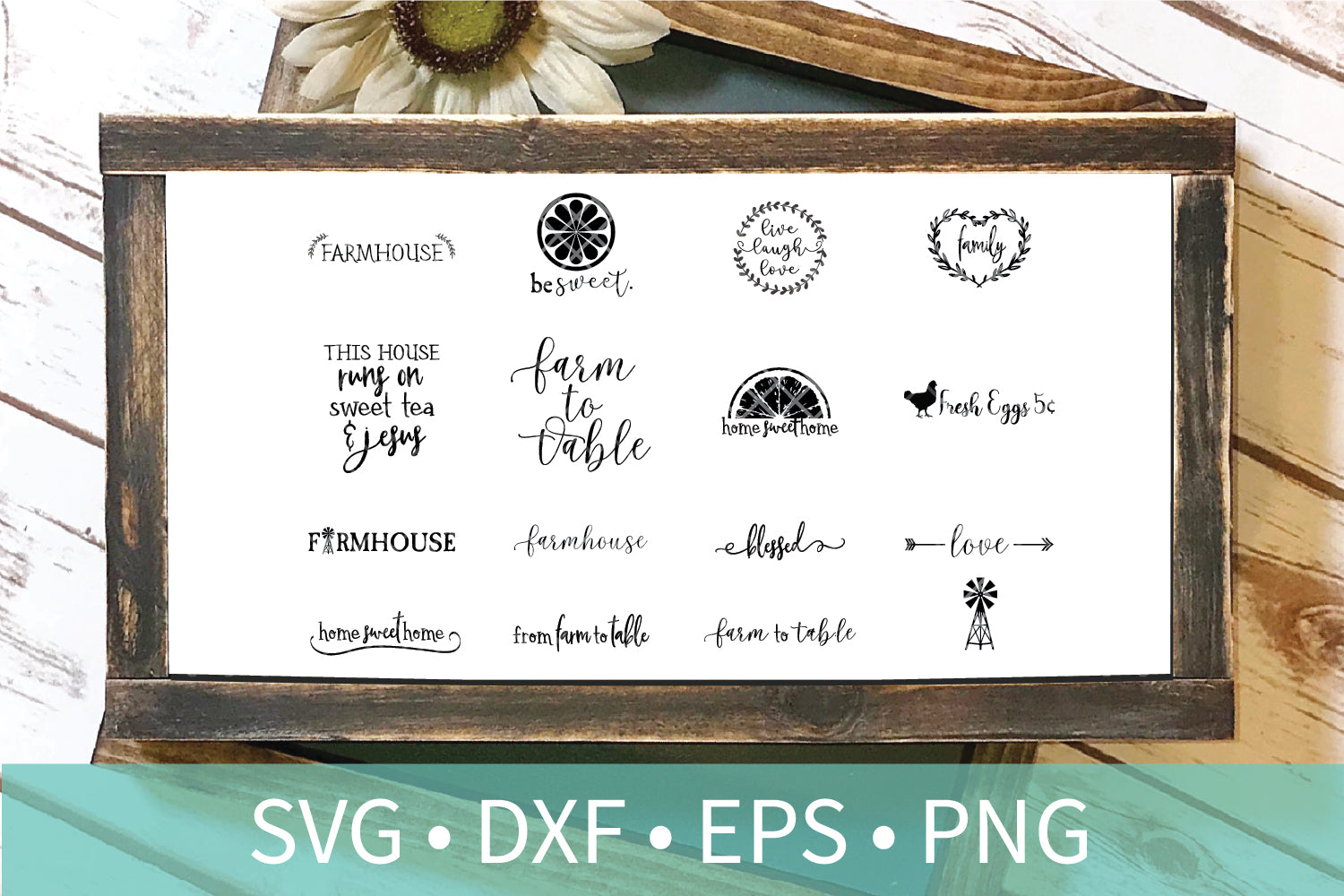 Download Farmhouse sign svg dxf silhouette crafting cut file bundle ...