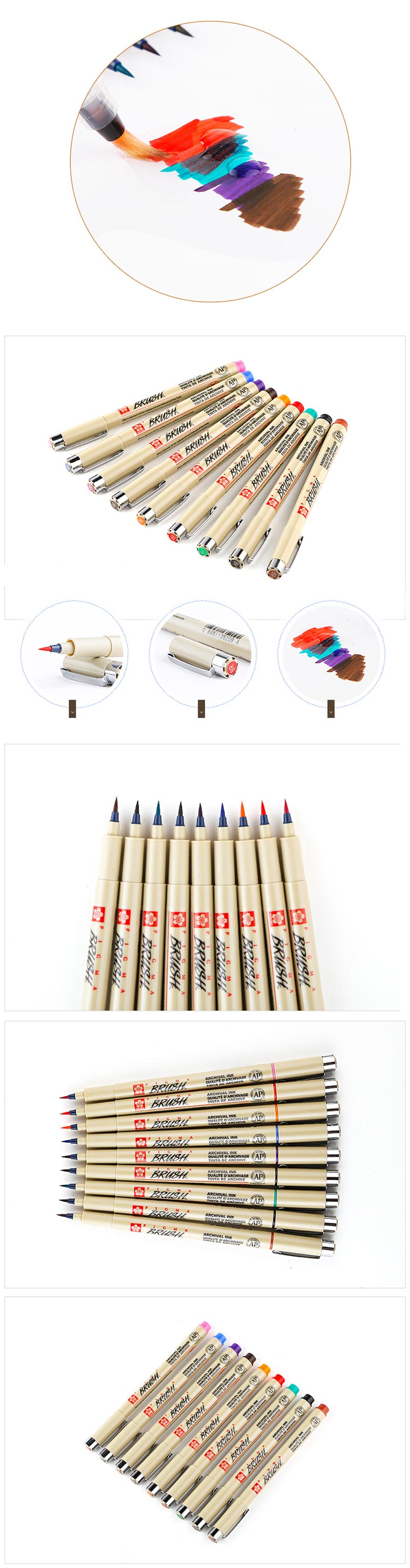 Sakura Pigma Graphic and Brush Colored Colored Pen / Set — A Lot Mall