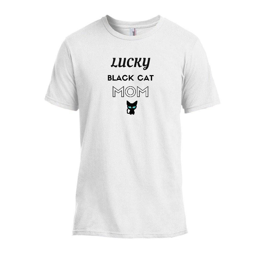 Lucky Black Cat Mom T-shirt - Thumbs Pets