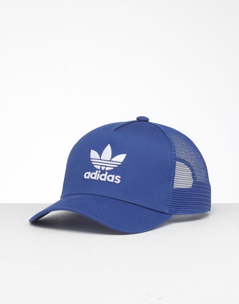 adidas trefoil trucker cap blue