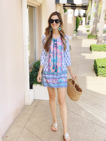 Summer Bloom Front-Tie Cover Up