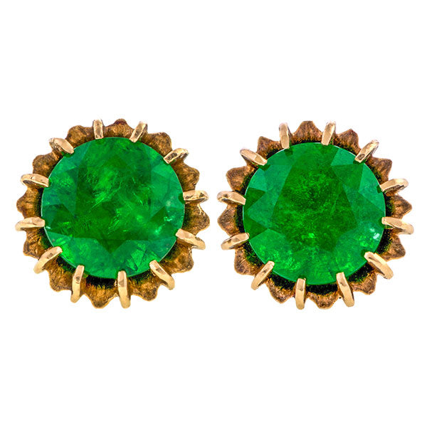 Antique Emerald Stud Earrings