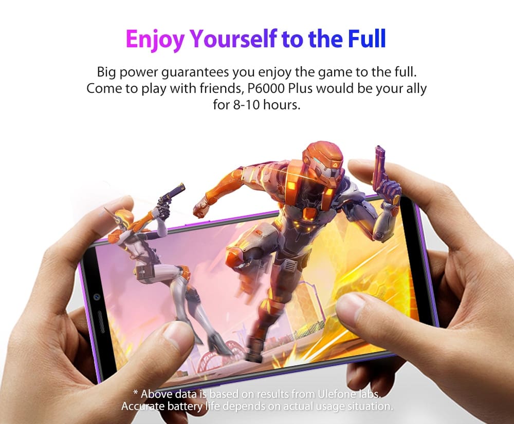 Ulefone P6000 Plus Android 9.0 6350mAh Smartphone 6.0inch Face ID HD+ Dual Camera Ouad Core Face ID 4G LTE Mobile phone