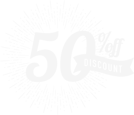 50% reduction et discount