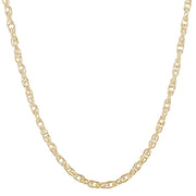 Gold Plate Rope Chain Necklace