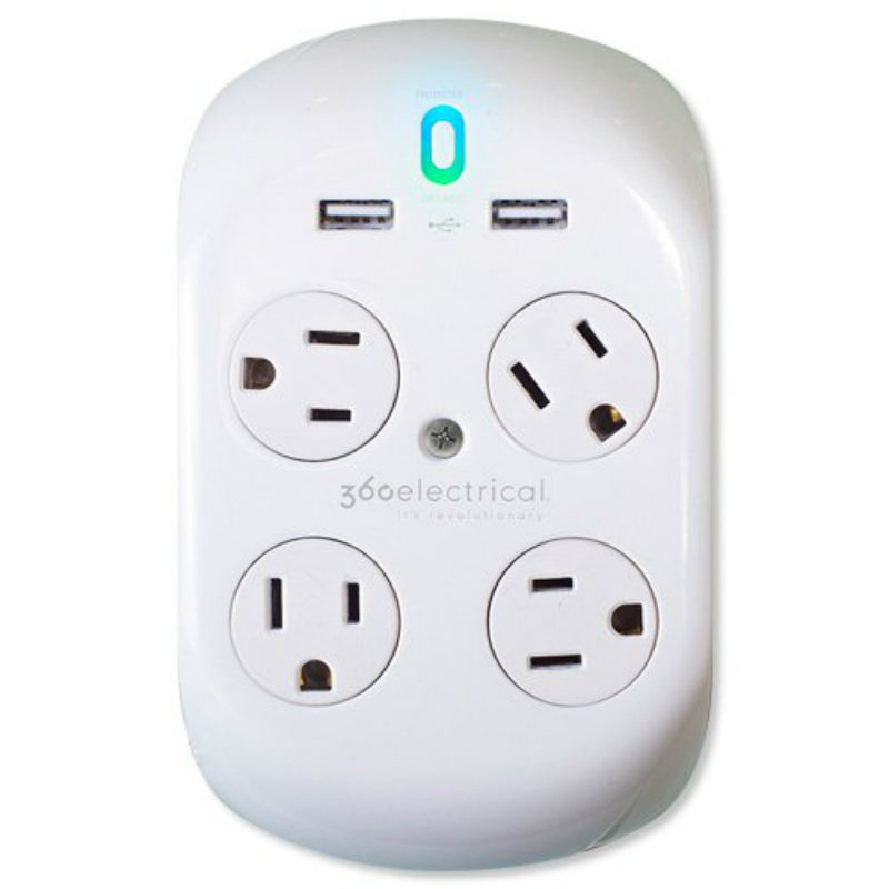 360 Electrical 36037 Revolve Plus Surge Protector, 2.4 Amp