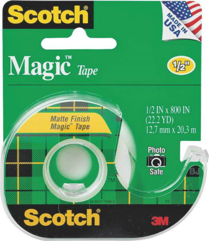 3m 119 Magic Tape With Dispenser, 1/2" X 800" 3m 119 Magic Tape With Dispenser, 1/2" X 800"
