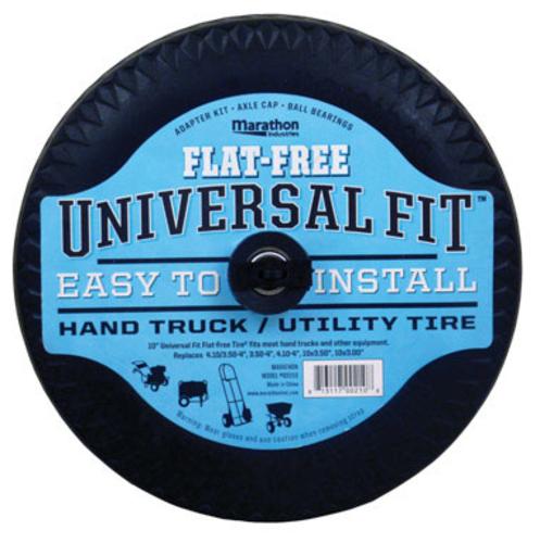 Marathon 00210 Universal Fit Flat Free Hand Truck & Utility Tire, 10"