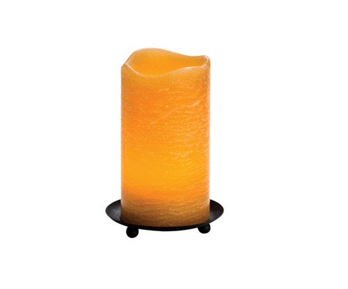 Inglow Cgt55600hy12 Flameless Rustic Pillar Candle, 6"