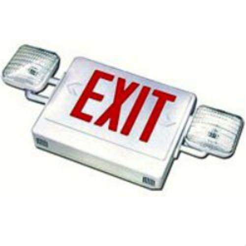 Howard Hl03143rw Combo Exit/emergency Light, White Howard Hl03143rw Combo Exit/emergency Light, White