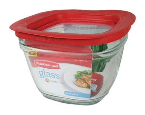 Rubbermaid 2856005 Glass Food Storage Container With Easy Find Lid