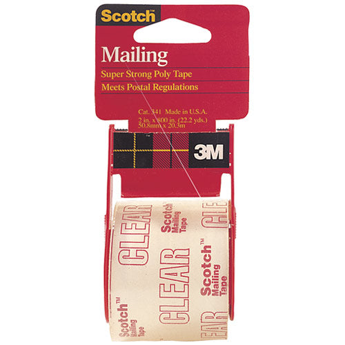 Scotch 347 Package Mailing Tape With Dispenser, 2" X 800"